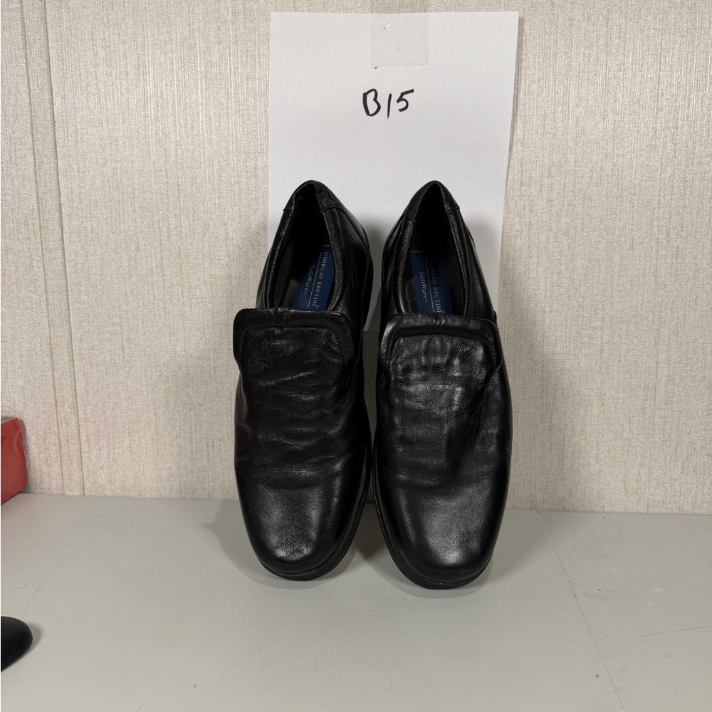 Giorgio Brutini Software Men Slip In Shoes Black Leather Size 11D
